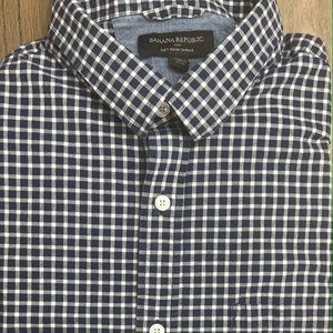 Lot of 3 Large Long sleeve casual button down shirts Banana Republic. Bryan Marc